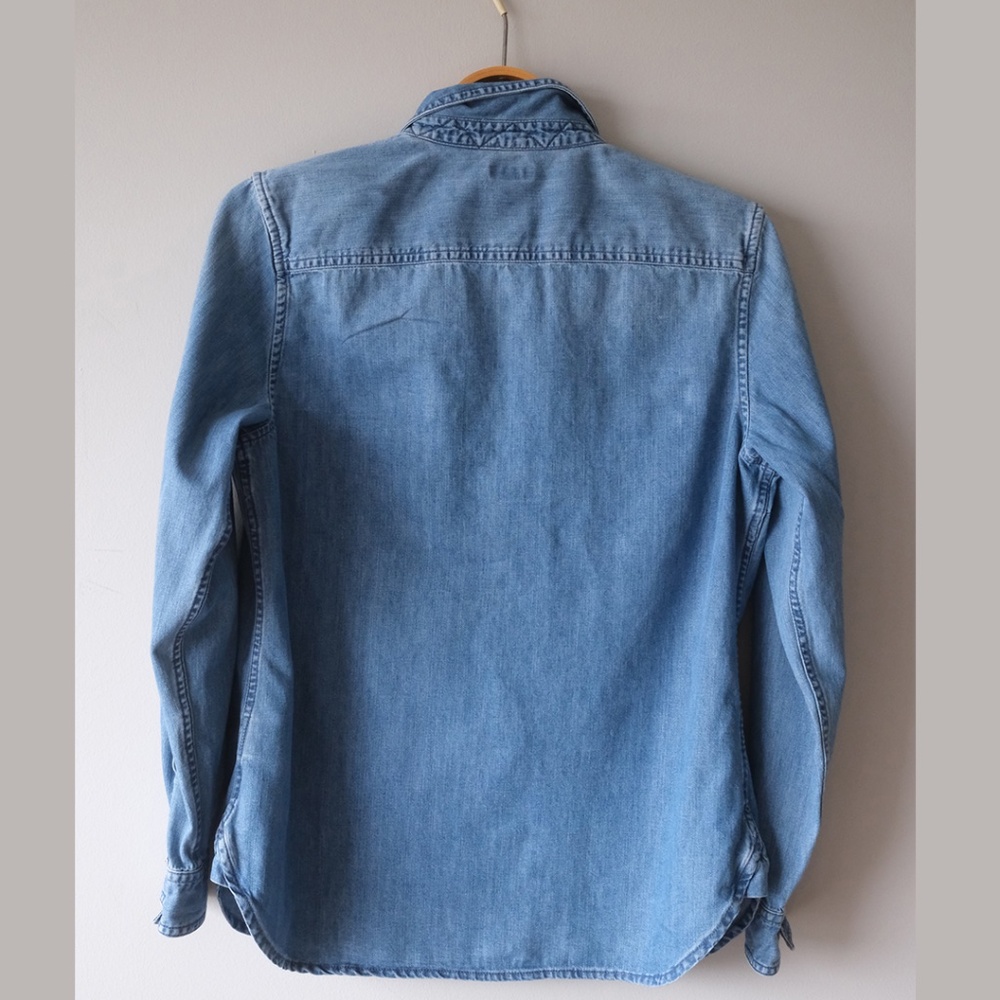 Women's L.L. Bean Heritage Washed Denim Shirt, Long-Sleeve - Picture 2 of 3
